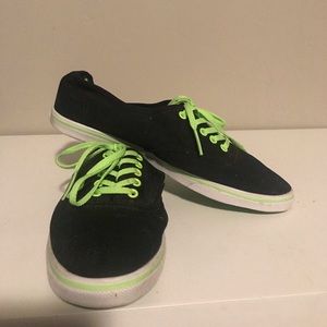 Neon Green and Black Lo Pro Vans